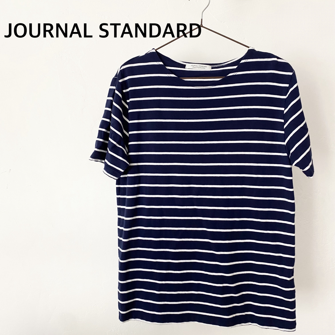 JOURNAL STANDARD(ジャーナルスタンダード)のジャーナルスタンダード　ボーダー　半袖　トップス　Tシャツ　ネイビー レディースのトップス(Tシャツ(半袖/袖なし))の商品写真