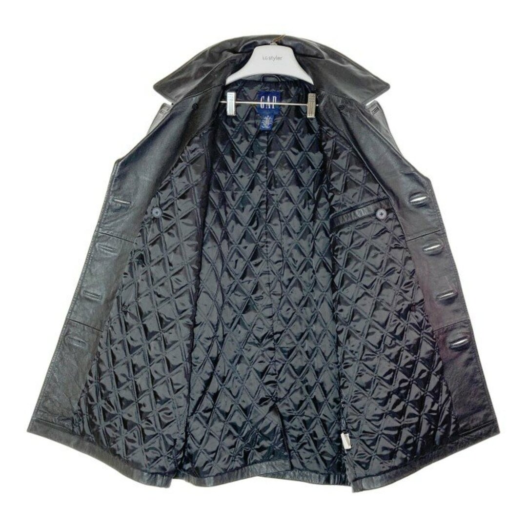 GAP(ギャップ)の★OLD GAP オールドギャップ レザージャケット Pコート 90-00s 112980-00-6 ブラック sizeM メンズのジャケット/アウター(レザージャケット)の商品写真