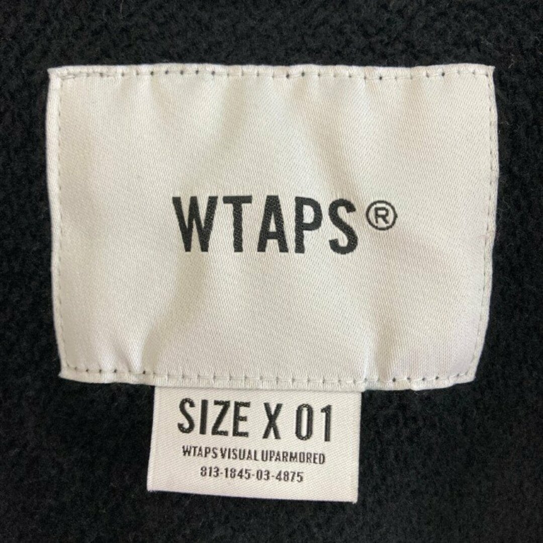 W)taps(ダブルタップス)の★WTAPS ダブルタップス 19AW 192ATDT-CSM22 ハーフジップ スウェットパーカー 刺繍ロゴ ピスネーム ブラック sizeS メンズのトップス(パーカー)の商品写真