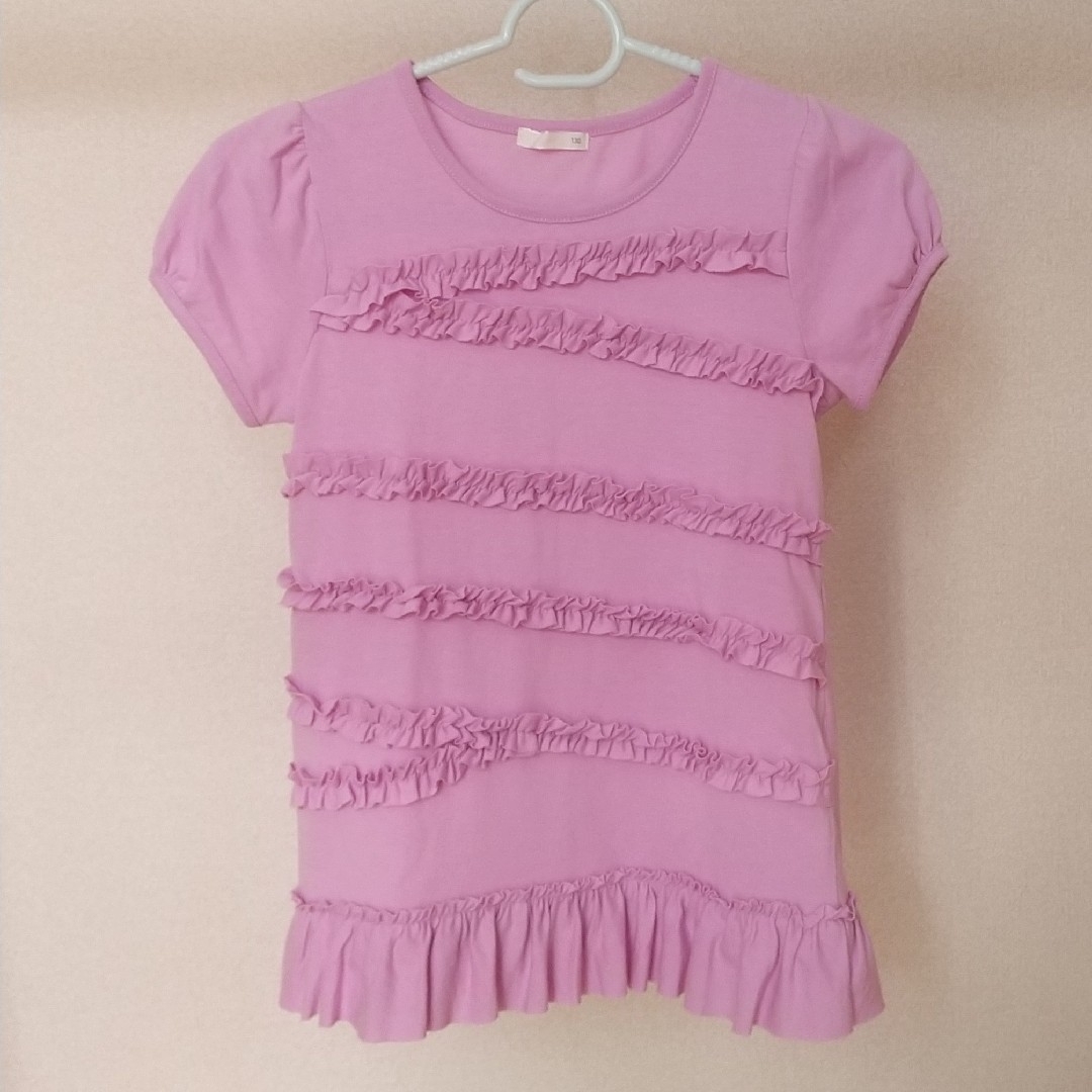 GU(ジーユー)のGU キッズ 半袖 Tシャツ サイズ130 キッズ/ベビー/マタニティのキッズ服女の子用(90cm~)(Tシャツ/カットソー)の商品写真