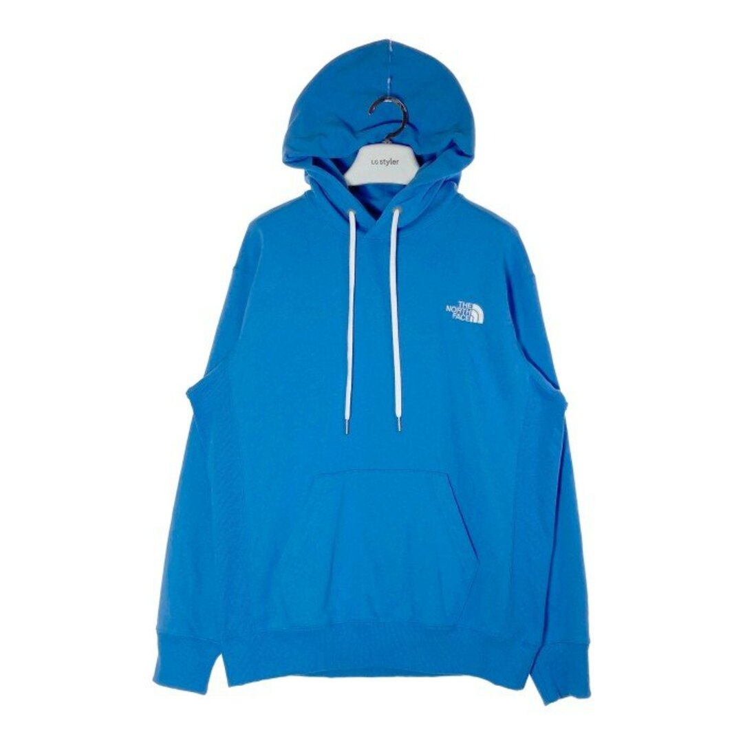 THE NORTH FACE(ザノースフェイス)の★THE NORTH FACE ザノースフェイス  NT12333 SQUARE LOGO HOODIE スクエアロゴフーディ パーカー SC スーパーソニックブルー sizeL メンズのトップス(パーカー)の商品写真