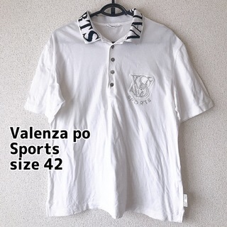 Valenza po sports ポロシャツ　白　半袖　size42(ポロシャツ)