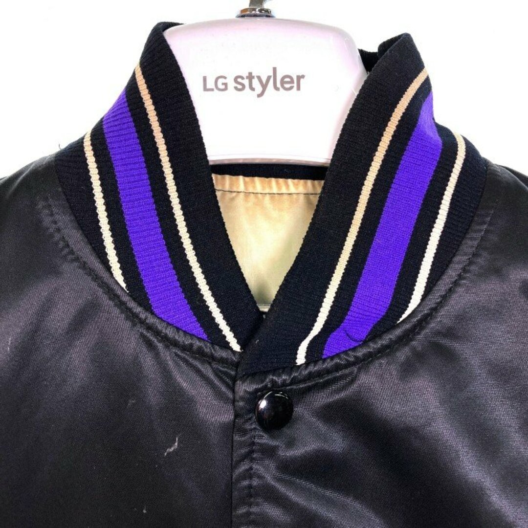 STARTER(スターター)の★STARTER スターター USA製 Colorado Rockies Satin Varsity Jacket スタジャン ブラック sizeXL メンズのジャケット/アウター(その他)の商品写真