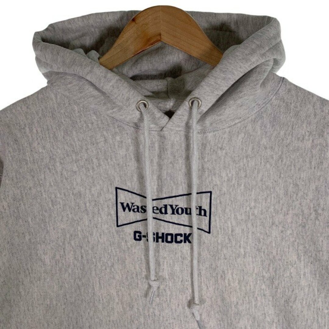 WastedYouth ウェイステッドユース CASIO G-SHOCK カシオ Hoodie プルオーバースウェットパーカー グレー Size XL メンズのトップス(パーカー)の商品写真