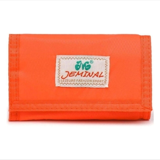 ✨ 超薄型 超軽量✨ コンパクト財布 アウトドア  ユニセックス オレンジ(折り財布)