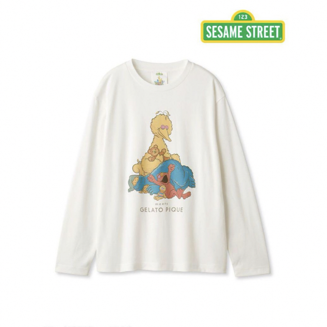 gelato pique(ジェラートピケ)の【新品未使用・タグ付き】ジェラートピケ  【SESAME STREET】Tシャツ レディースのトップス(シャツ/ブラウス(長袖/七分))の商品写真