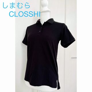 【USED】しまむら CLOSSHI半袖ポロシャツ レディースMサイズ　ブラック