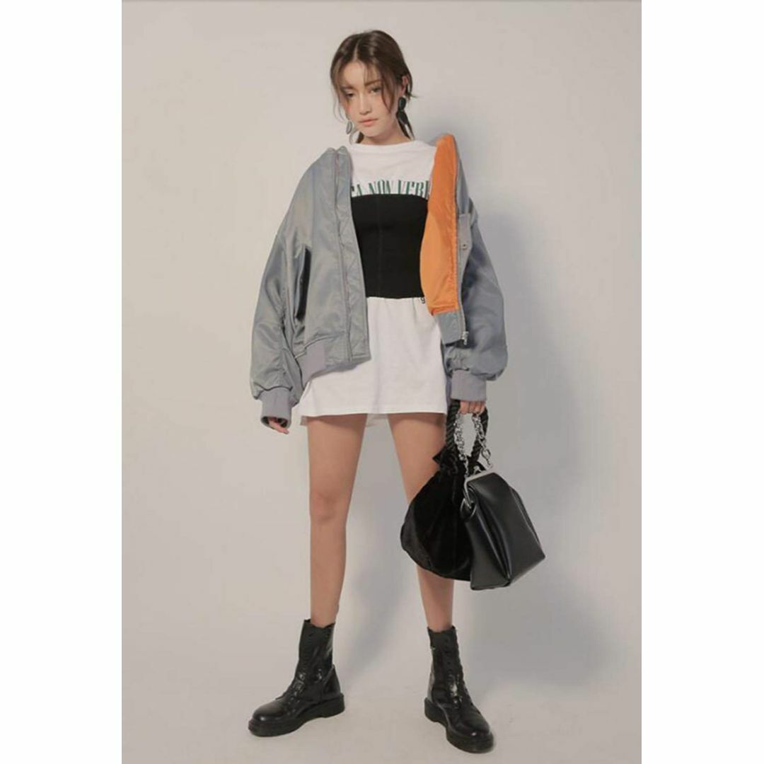 【色: グレー】[PIITE] レディース アウター コート ゆったり 野球服  レディースのファッション小物(その他)の商品写真
