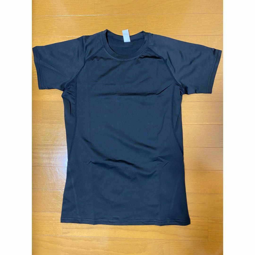 コンプレッション ウェア メンズ 半袖 [Lサイズ、ブラック] メンズのトップス(Tシャツ/カットソー(半袖/袖なし))の商品写真