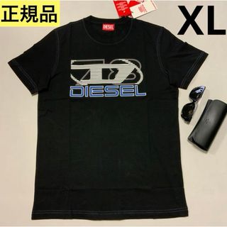 ディーゼル(DIESEL)の洗練されたデザインDIESEL 正規品　T-DIEGOR-K74 ブラック　XL(Tシャツ/カットソー(半袖/袖なし))