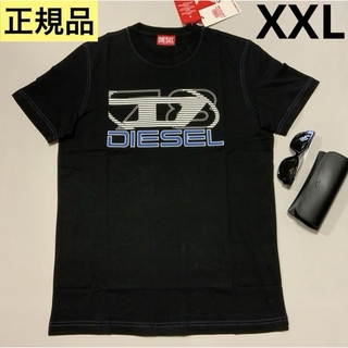 ディーゼル(DIESEL)の洗練されたデザインDIESEL正規品　T-DIEGOR-K74 ブラック　XXL(Tシャツ/カットソー(半袖/袖なし))