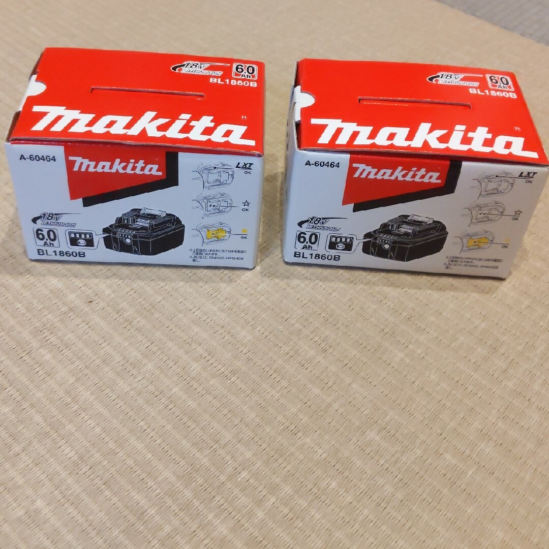 Makita(マキタ)のマキタ　18Vバッテリー新品未使用☆BL1860B　GW期間安売り　２個SET 自動車/バイクの自動車/バイク その他(その他)の商品写真