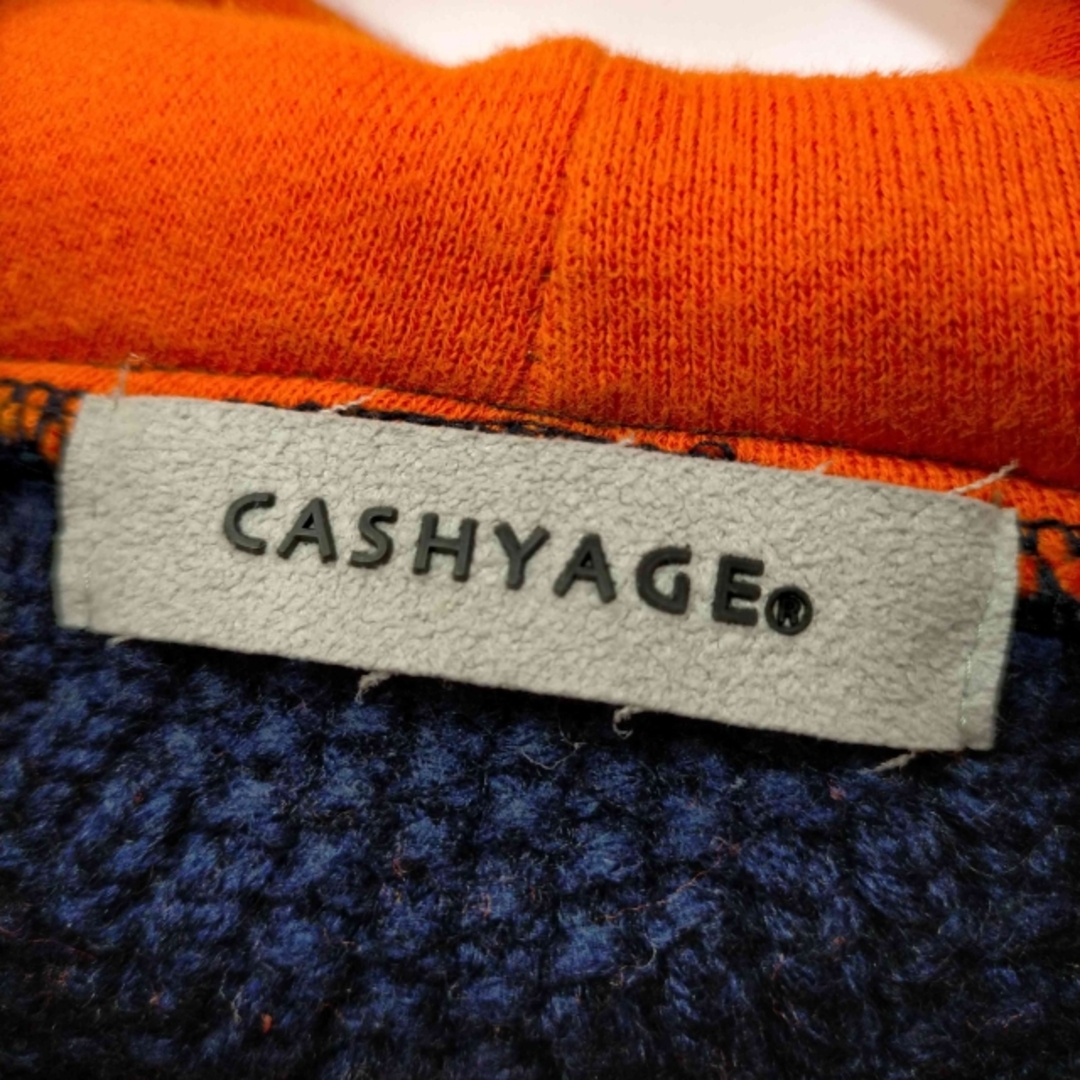 CASHYAGE(カシヤージュ) ニット切替 プルオーバーパーカー メンズ メンズのトップス(パーカー)の商品写真