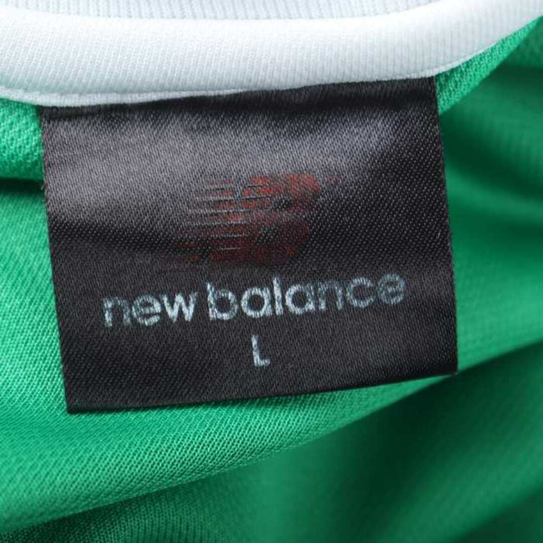New Balance(ニューバランス)のニューバランス 半袖シャツ トップス ロゴT スポーツウエア メンズ Lサイズ 緑×白 NEW BALANCE メンズのトップス(シャツ)の商品写真