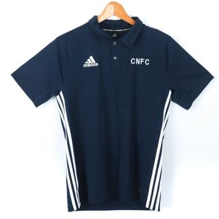 アディダス(adidas)のアディダス 半袖ポロシャツ トップス CNFC サイドライン クライマクール スポーツウエア メンズ Lサイズ 紺×白 adidas(ポロシャツ)