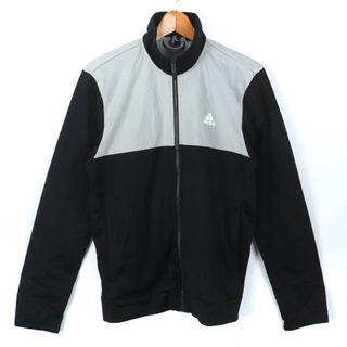 アディダス(adidas)のアディダス ジャージ トラックジャケット アウター スポーツウエア メンズ Lサイズ 黒×グレー adidas(ジャージ)