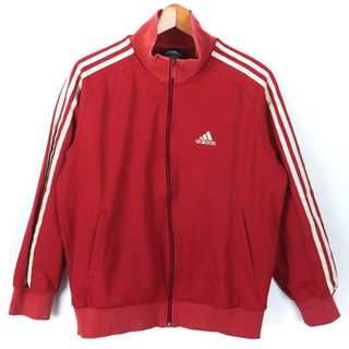 アディダス(adidas)のアディダス ジャージ トラックジャケット アウター 袖ライン スポーツウエア メンズ Lサイズ エンジ×ベージュ adidas(ジャージ)