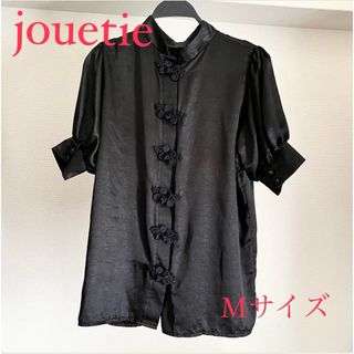 ジュエティ(jouetie)のジュエティ　チャイナブラウス　黒　Mサイズ(シャツ/ブラウス(半袖/袖なし))