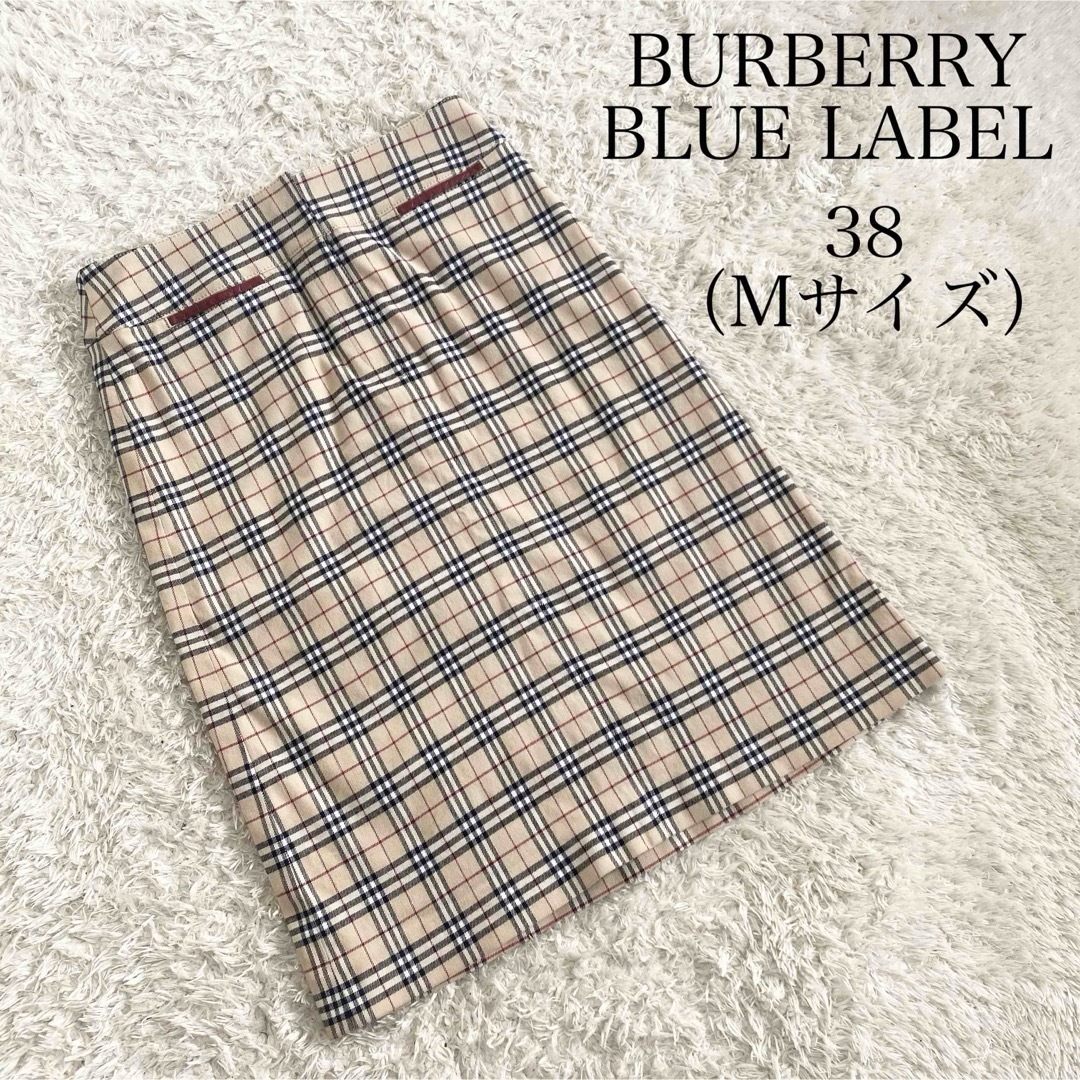 BURBERRY BLUE LABEL(バーバリーブルーレーベル)の【廃盤品】BURBERRY BLUE LABEL スカート　台形　ノバチェック レディースのスカート(ひざ丈スカート)の商品写真