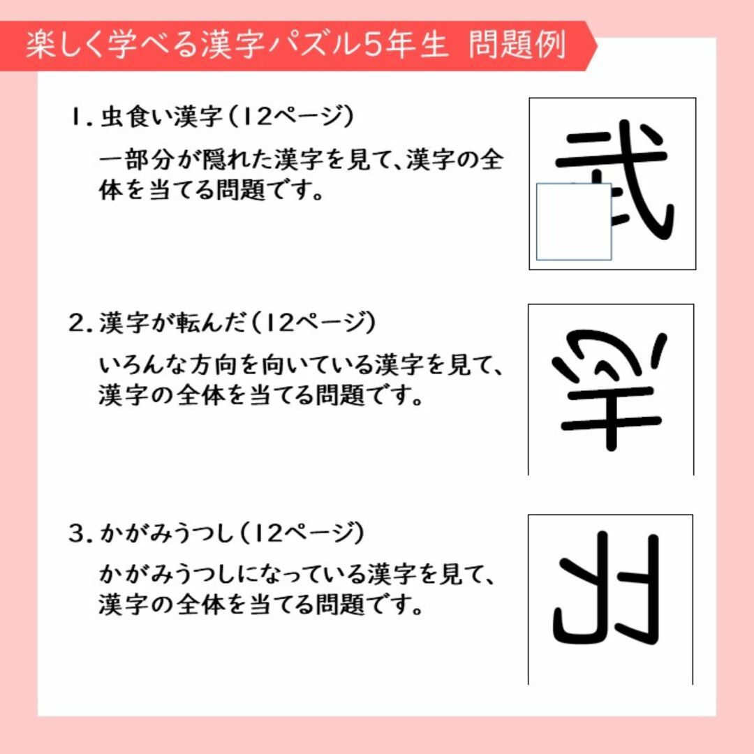 【小学国語】楽しく学べる漢字パズル５年生 エンタメ/ホビーの本(語学/参考書)の商品写真