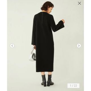 ユナイテッドアローズグリーンレーベルリラクシング(UNITED ARROWS green label relaxing)の【美品】グリーンレーベル★バックパールワンピース(ロングワンピース/マキシワンピース)