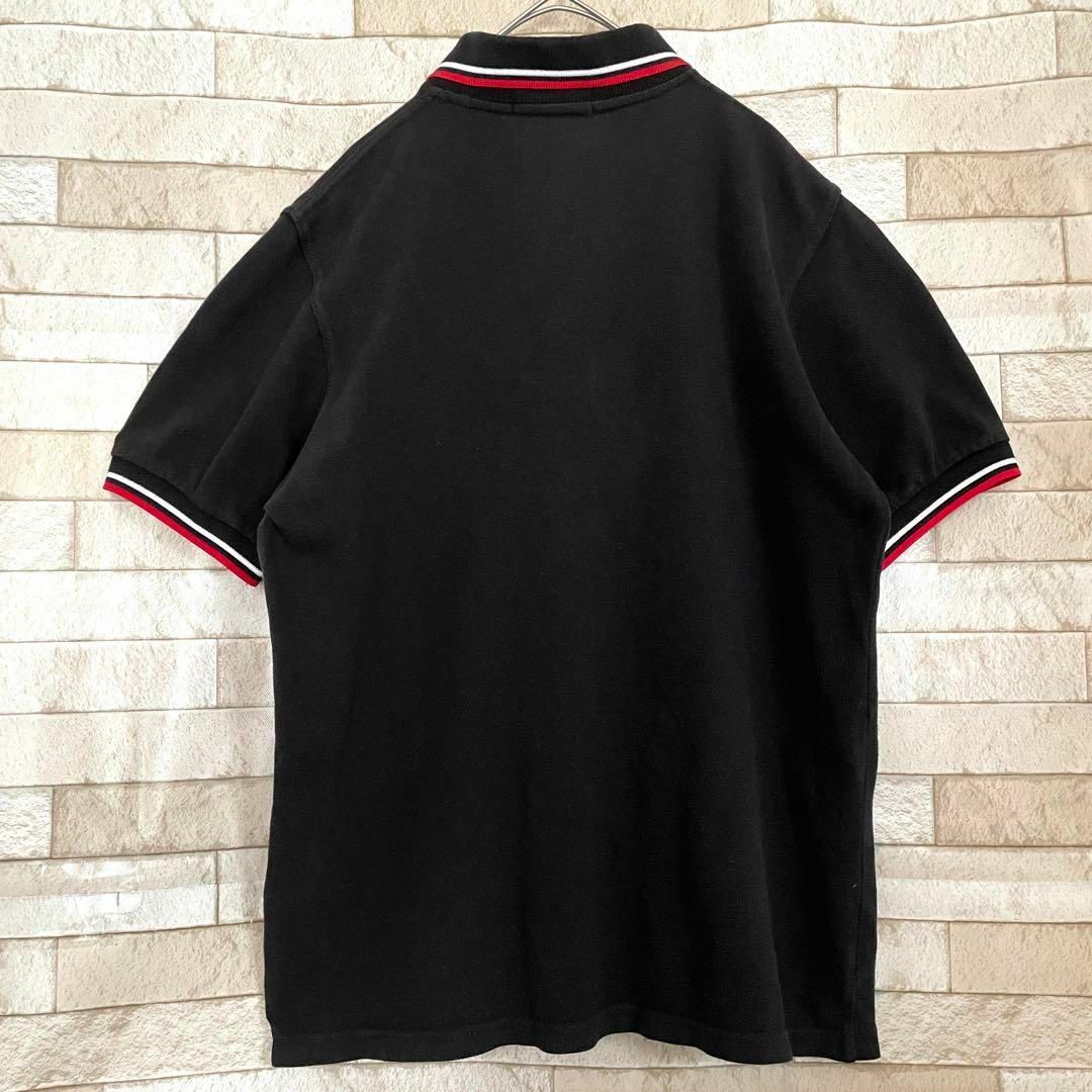 FRED PERRY(フレッドペリー)のフレッドペリー イングランド製 ポロシャツ 半袖 刺繍 黒 赤 白 M レディースのトップス(ポロシャツ)の商品写真