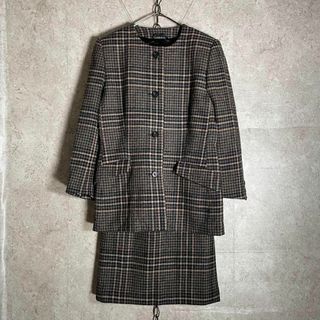 アクアスキュータム(AQUA SCUTUM)のイギリス製 最高級 Aquascutum タータンチェック セットアップスカート(その他)