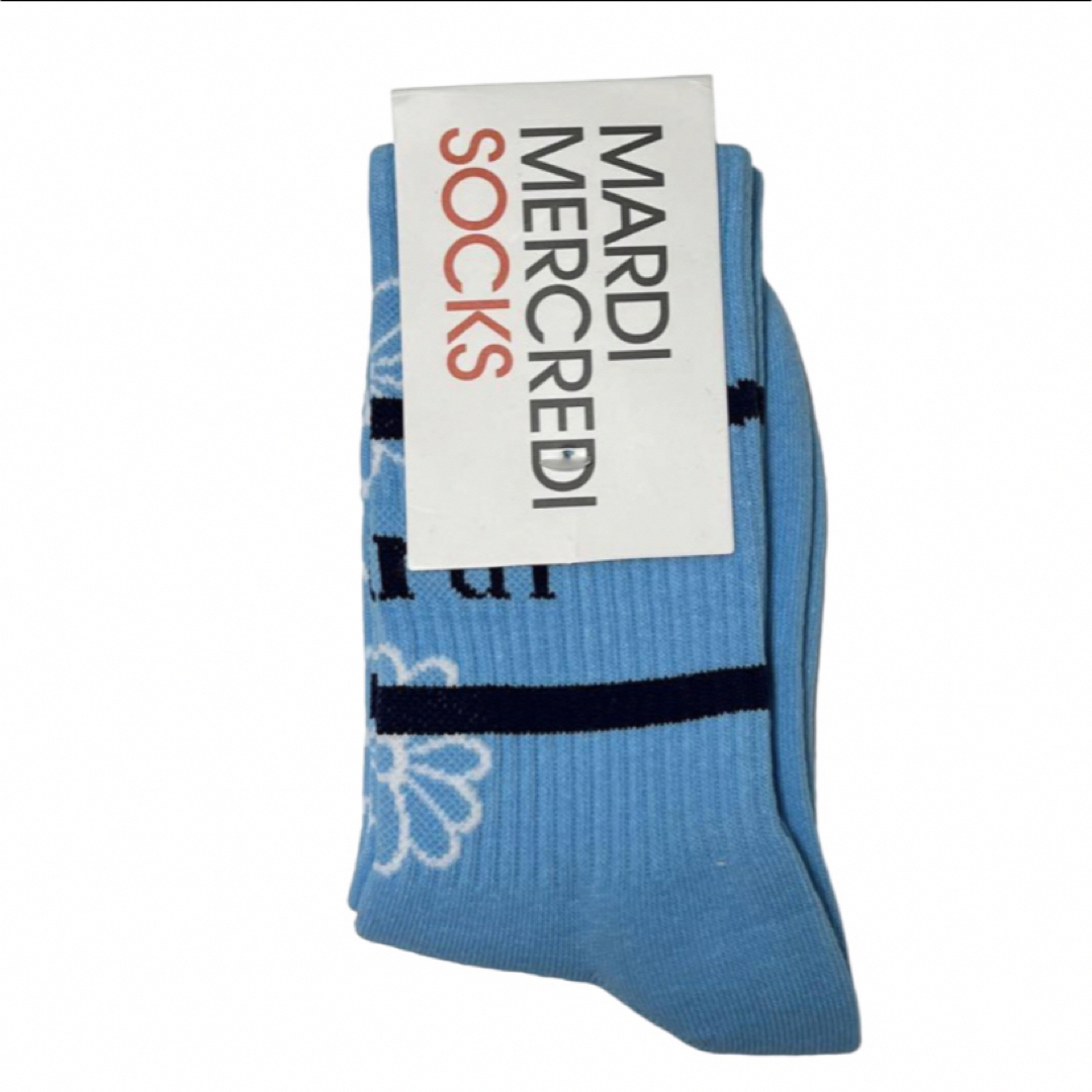 新品　マルディメクルディ Mardi Mercredi　靴下　ソックス　ブルー レディースのレッグウェア(ソックス)の商品写真