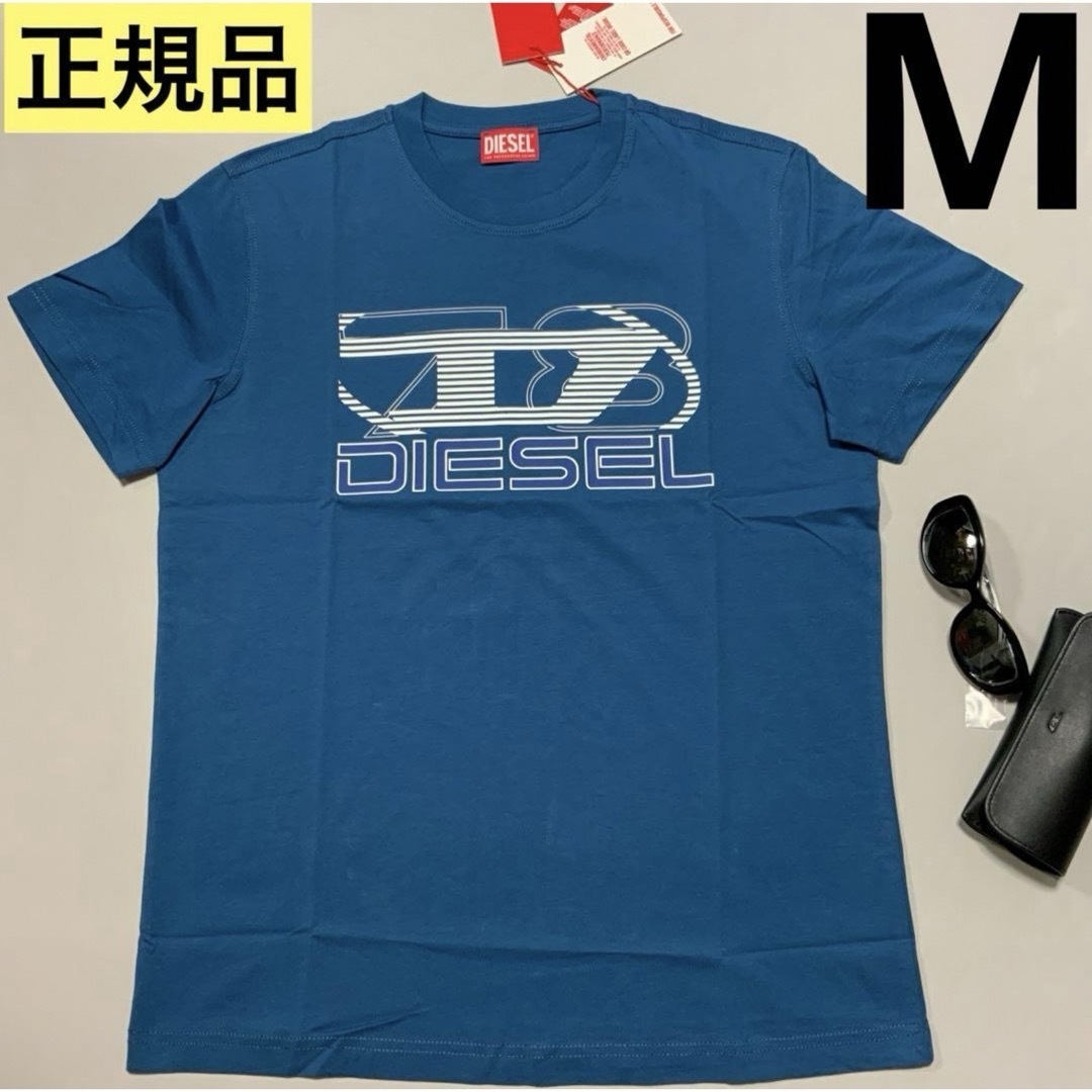 DIESEL(ディーゼル)の洗練されたデザイン DIESEL 正規品　T-DIEGOR-K74　ブルー　M メンズのトップス(Tシャツ/カットソー(半袖/袖なし))の商品写真