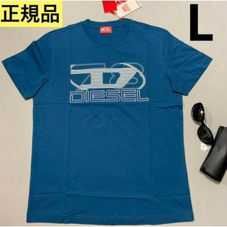 ディーゼル(DIESEL)の洗練されたデザイン DIESEL 正規品　T-DIEGOR-K74　ブルー　L(Tシャツ/カットソー(半袖/袖なし))