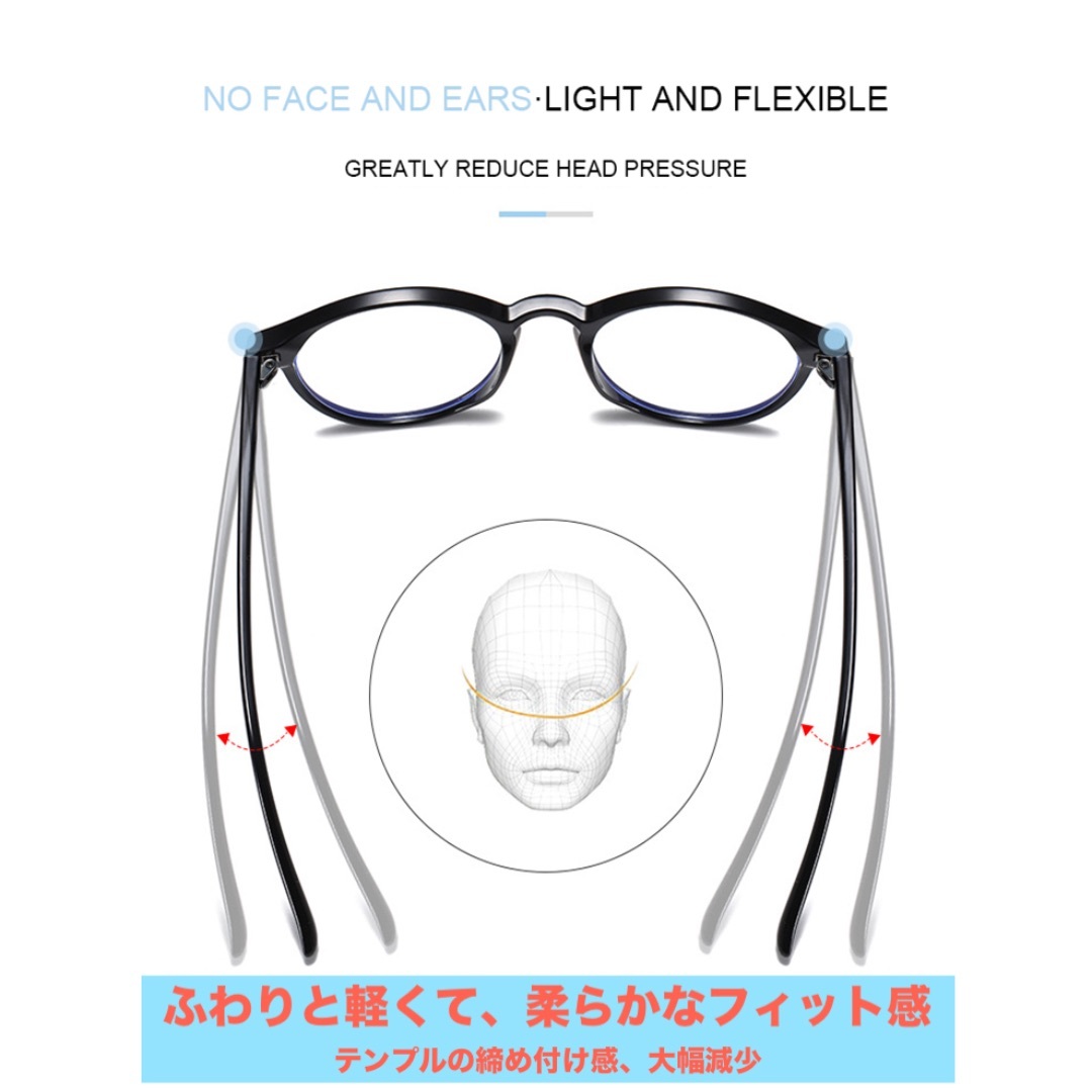 ブルーライトカットメガネ PCメガネ 伊達メガネ 男女兼用 高UVカット メンズのアクセサリー(その他)の商品写真