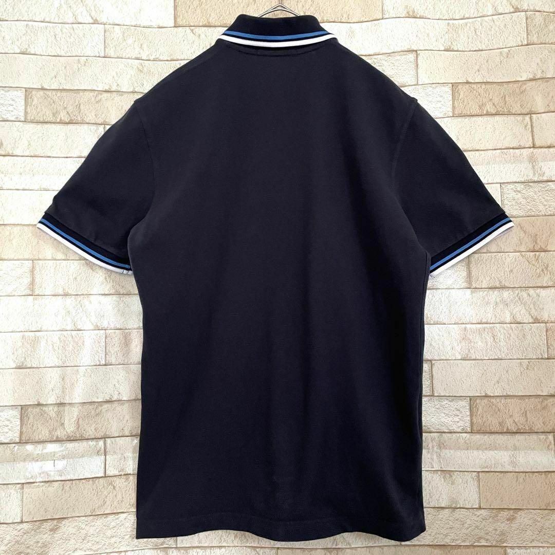 FRED PERRY(フレッドペリー)のフレッドペリー イングランド製 ポロシャツ 半袖 マルチカラー刺繍 紺 白 青 レディースのトップス(ポロシャツ)の商品写真