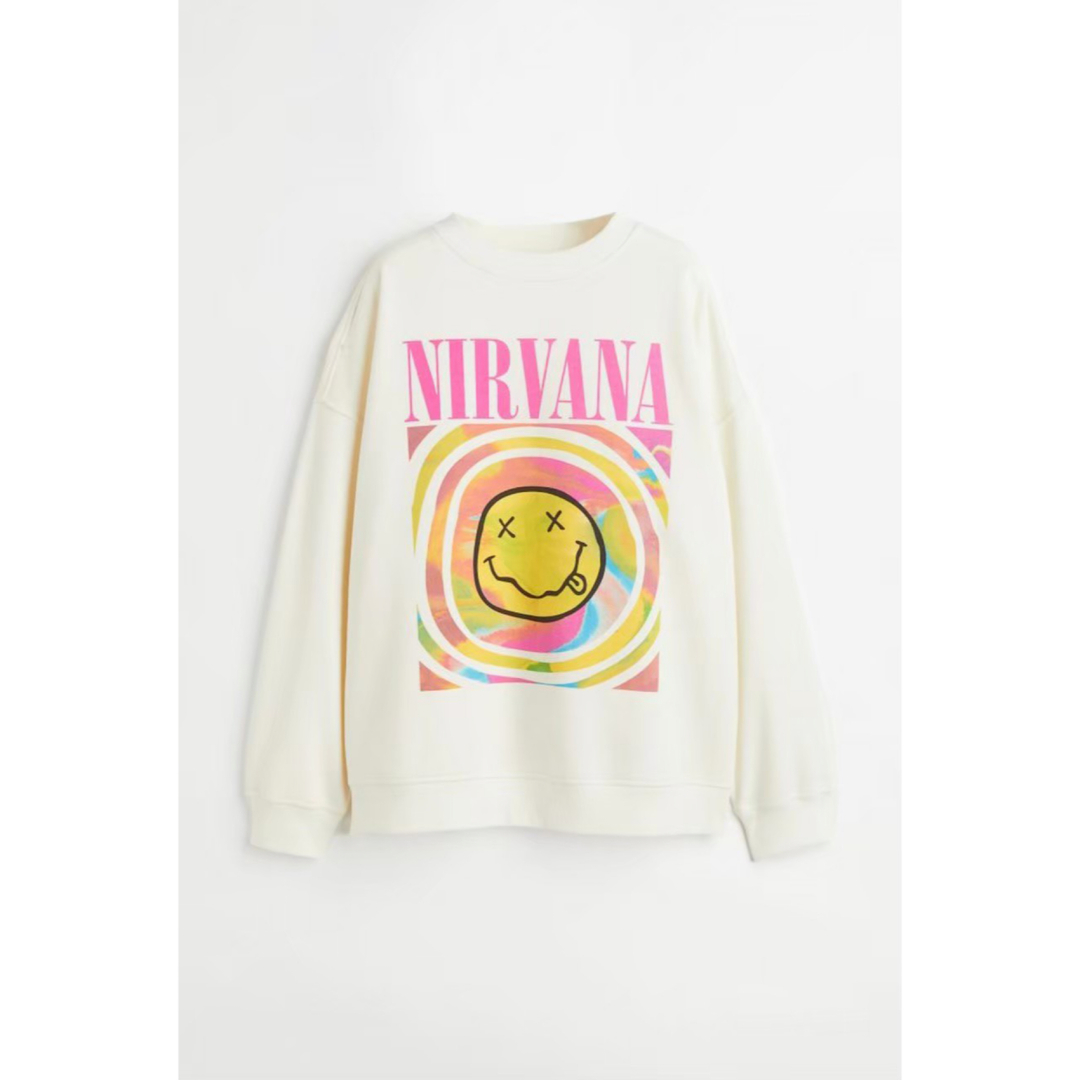 H&M(エイチアンドエム)のM NIRVANA ニルヴァーナ ニルバーナ スウェット バンドT 古着 レディースのトップス(トレーナー/スウェット)の商品写真