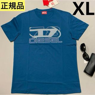 ディーゼル(DIESEL)の洗練されたデザイン DIESEL 正規品　T-DIEGOR-K74　ブルー　XL(Tシャツ/カットソー(半袖/袖なし))