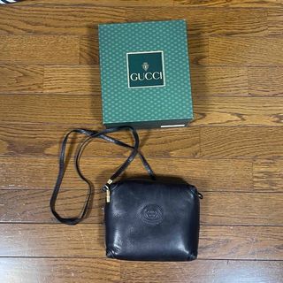 グッチ(Gucci)のグッチ　ヴィンテージ　ショルダーバッグ　黒　ブラック(ショルダーバッグ)