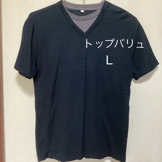 TOPVALU  トップバリュ　Tシャツ　黒　Lサイズ(Tシャツ/カットソー(半袖/袖なし))
