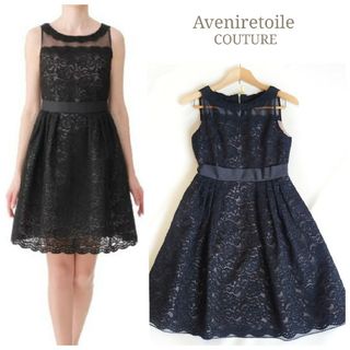 アベニールエトワール(Aveniretoile)のアベニールエトワール レースワンピース 小さいサイズ 34(XS) 結婚式(ひざ丈ワンピース)