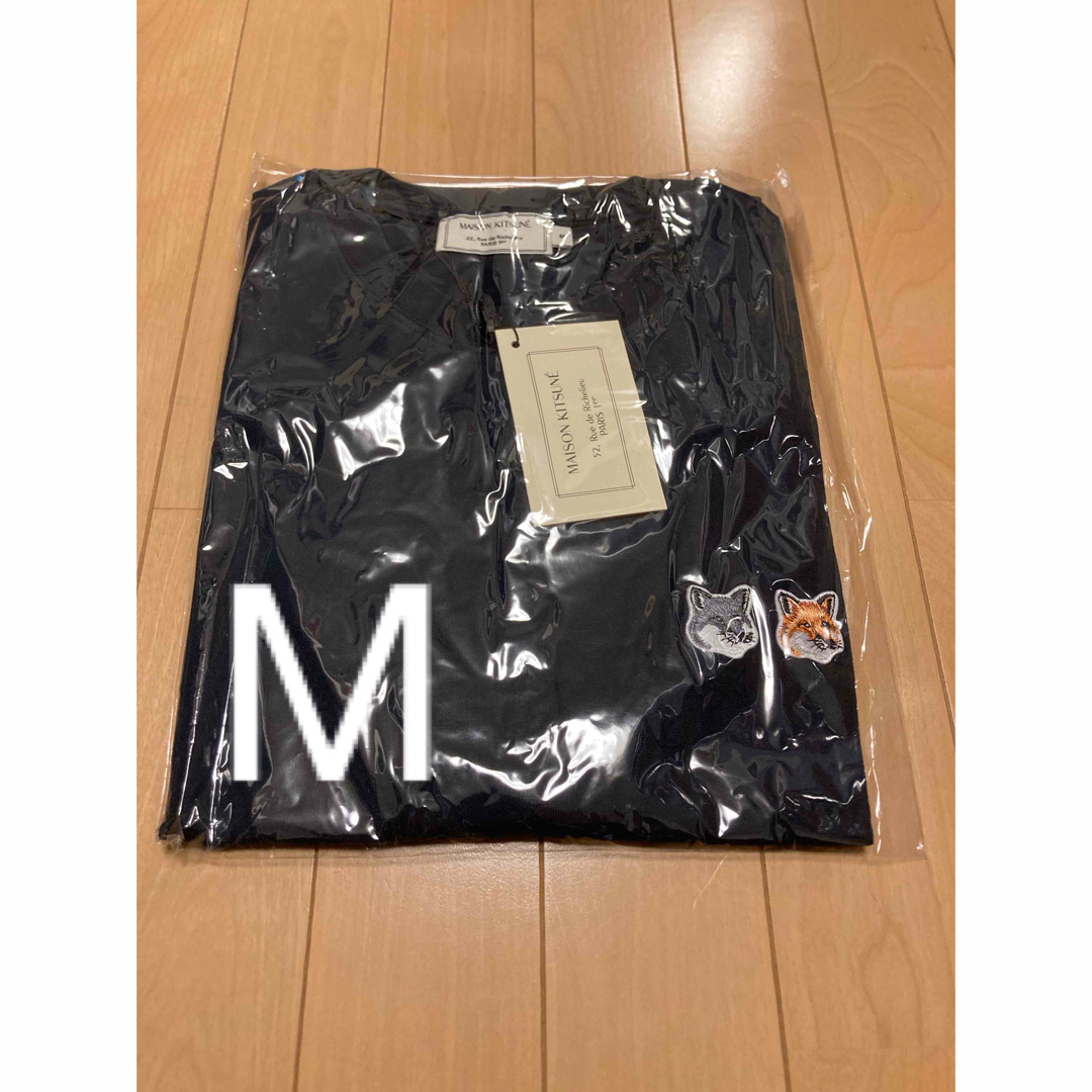 MAISON KITSUNE'(メゾンキツネ)の① M メゾンキツネ　ダブルフォックス　半袖Tシャツ　ネイビー レディースのトップス(Tシャツ(半袖/袖なし))の商品写真