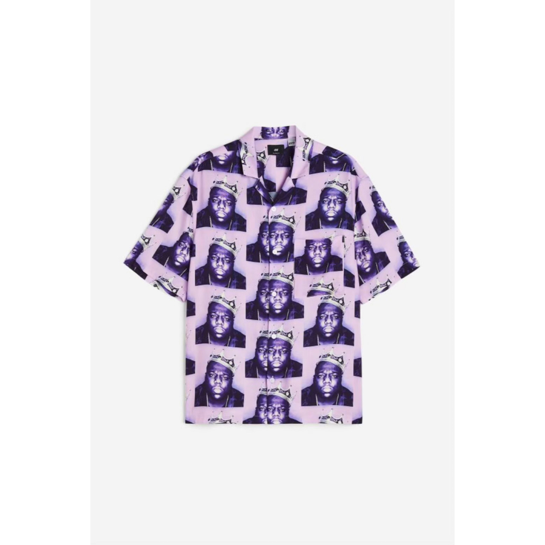 H&M(エイチアンドエム)のH&M BIGGIE ビギー オープンカラーシャツ 半袖 総柄 レーヨン L メンズのトップス(シャツ)の商品写真