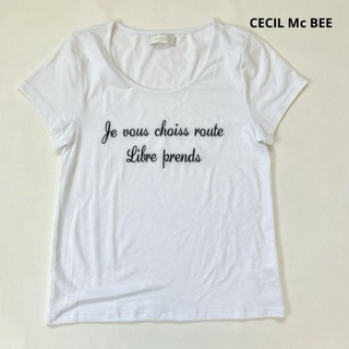 CECIL McBEE - 【セシルマクビー】白T ホワイト 半袖 Tシャツ M