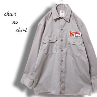 ディッキーズ(Dickies)のシャツ　メンズ　古着　長袖　ディッキーズ　マルボロ　ワッペンロゴ　ダブルポケット(シャツ)