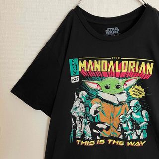 ティービーアンドムービー(TV&MOVIE)のスターウォーズマンダロリアンムービーTシャツtシャツオーバーサイズ映画黒tee(Tシャツ/カットソー(半袖/袖なし))