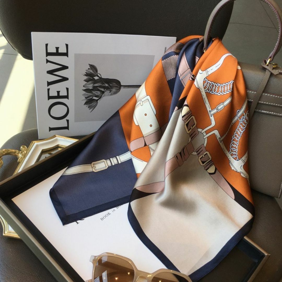 スカーフ 紫外線対策 フォーマル ストール オフィス バッグスカーフ レディースのファッション小物(バンダナ/スカーフ)の商品写真