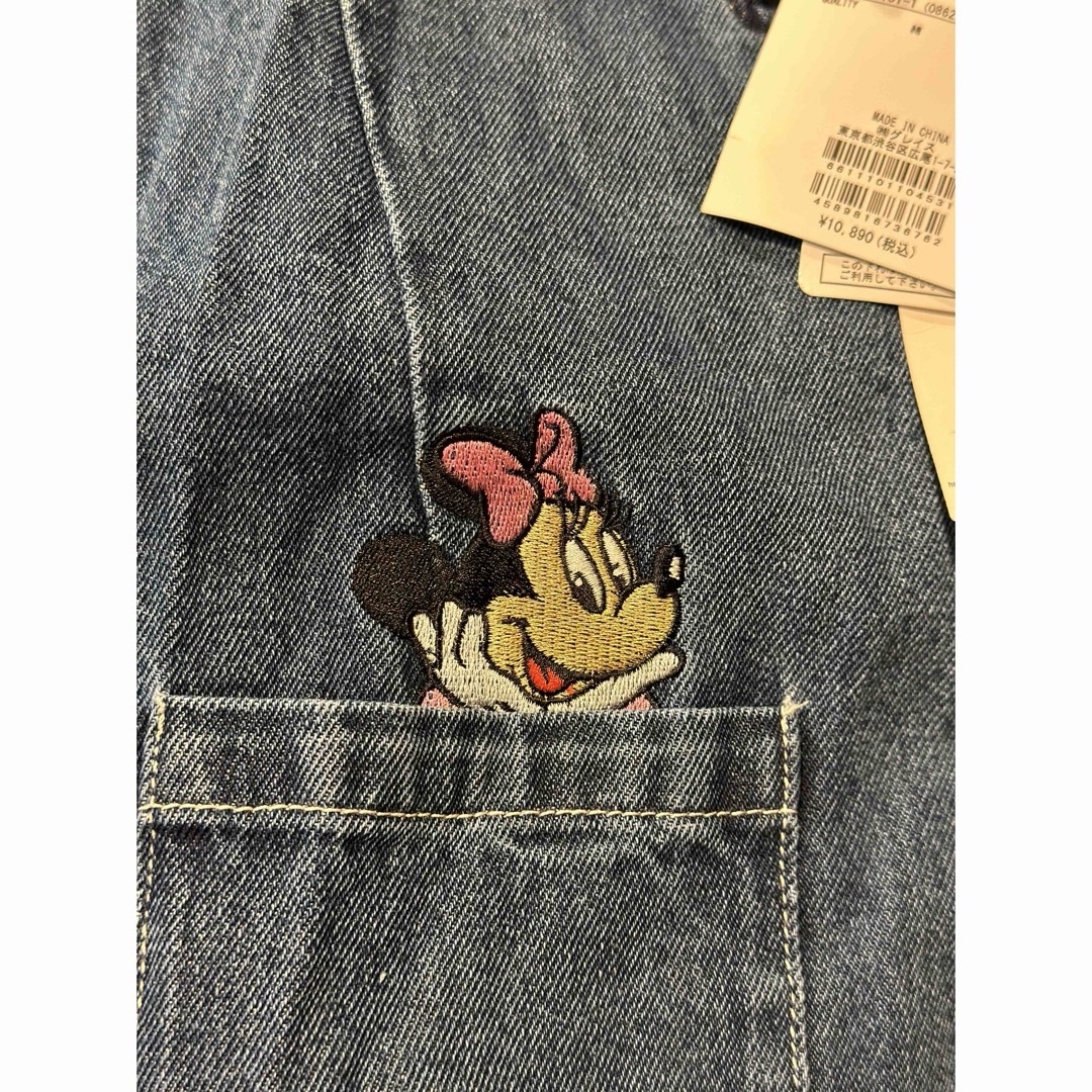 Disney(ディズニー)の新品【Disney/ディズニー/ミッキーマウス/ミニーマウス】デニムワンピース レディースのワンピース(ひざ丈ワンピース)の商品写真