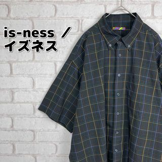 is-ness - is-ness ／イズネス　オーバーサイズ ボタンダウン チェック シャツ