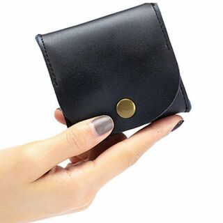コインケース 本革 ブラック 小銭入れ 箱型 使いやすい コンパクト おしゃれ(コインケース/小銭入れ)