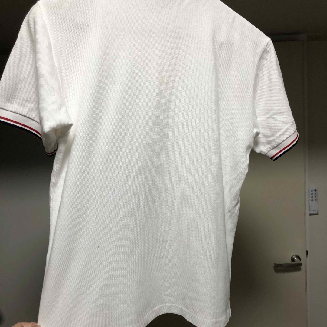 FRED PERRY(フレッドペリー)のフレッドペリー ポロシャツ S 白に赤と紺のライン メンズのトップス(ポロシャツ)の商品写真