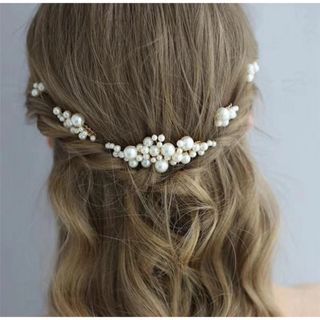 髪飾り　ヘッドドレス　結婚式　ウェディング　成人式　卒業式　ヘアアクセサリー　(バレッタ/ヘアクリップ)