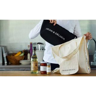 新品DEAN&DELUCA クッションバッグインバッグ ブラック Lサイズ 