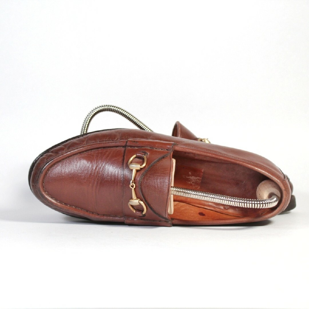 Gucci(グッチ)の【 Vintage】GUCCI グッチ ブラウン ホースビットローファー レディースの靴/シューズ(ローファー/革靴)の商品写真